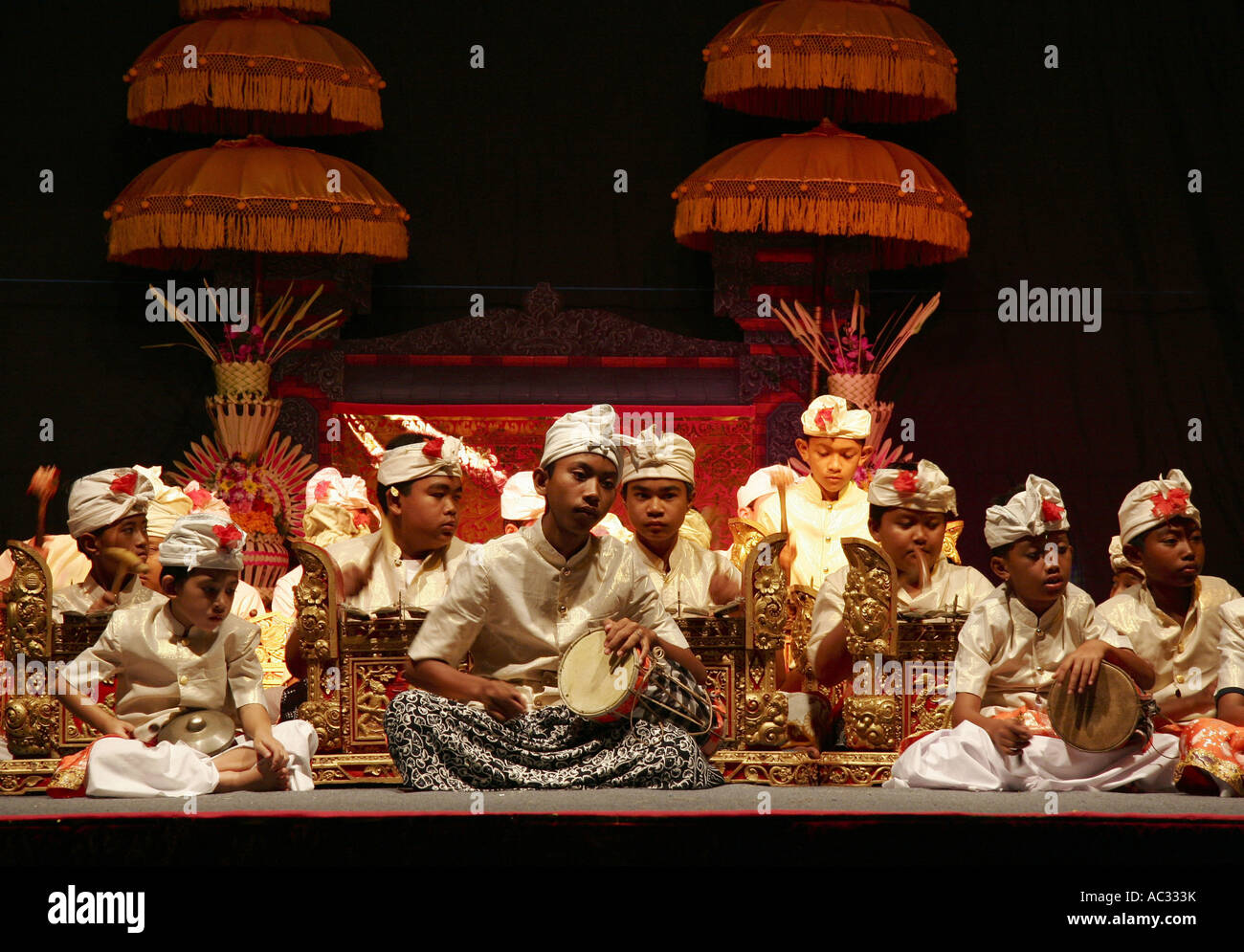 Gamelan Orchester, Indonesien, Bali, Ubud Stockfoto