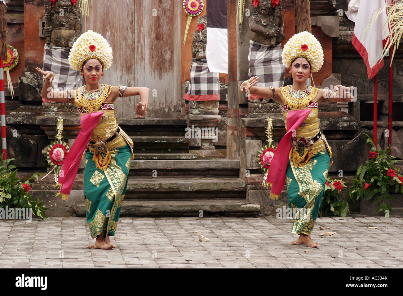 traditionelle Tänzer, Indonesien, Bali, Batubulan Stockfoto