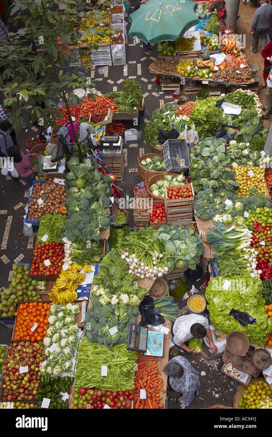 auf dem Markt, Portugal, Madeira, Funchal Stockfoto