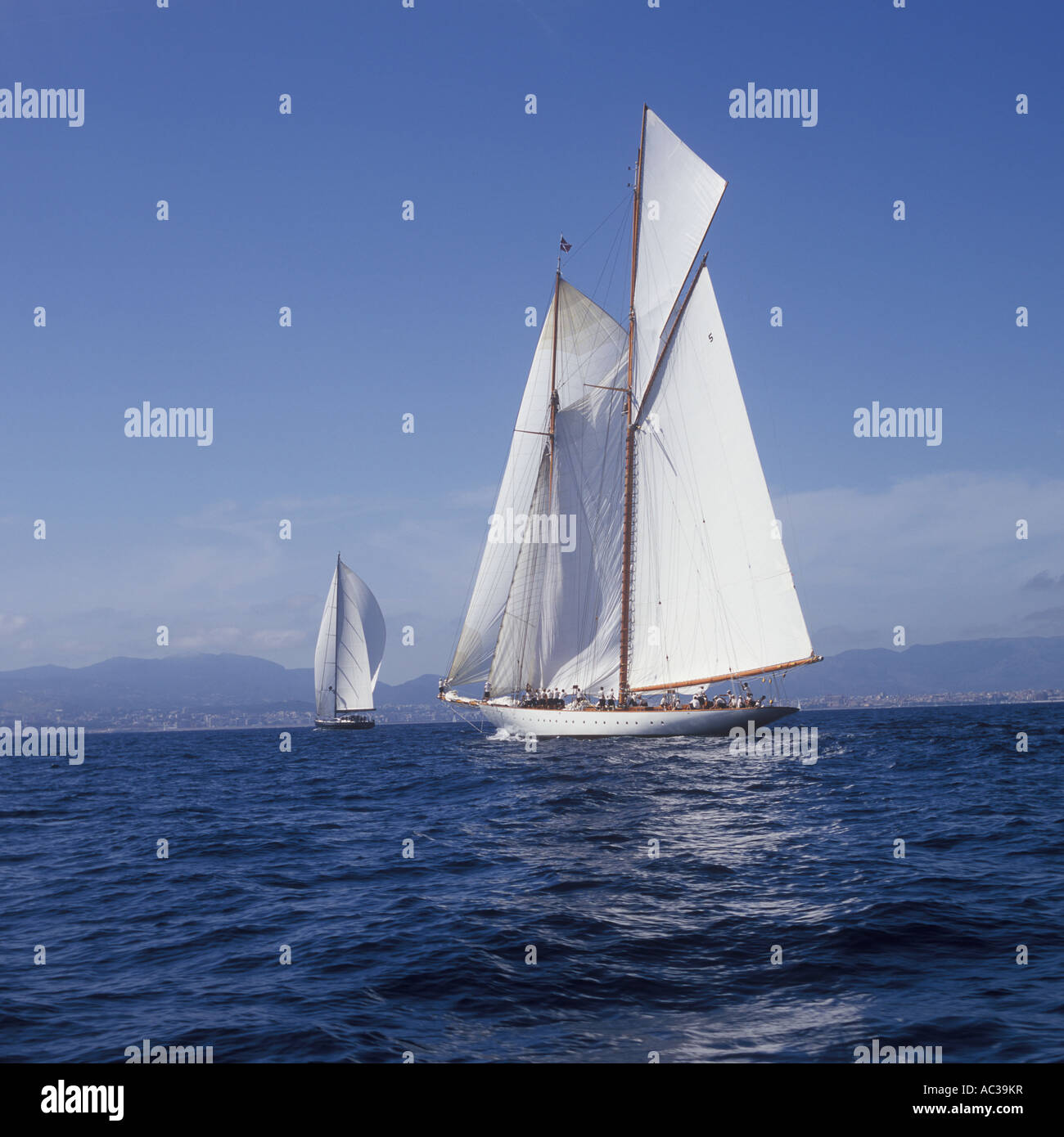 Superyacht Cup Palma 2007 - Eleonora (41,6 m von Herreschoff entworfen und gebaut von Van der Graaf) Stockfoto