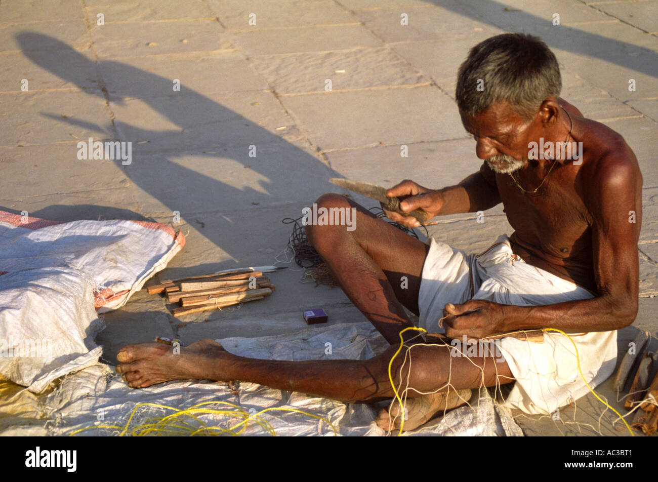 Fischer in Varanasi Stockfoto