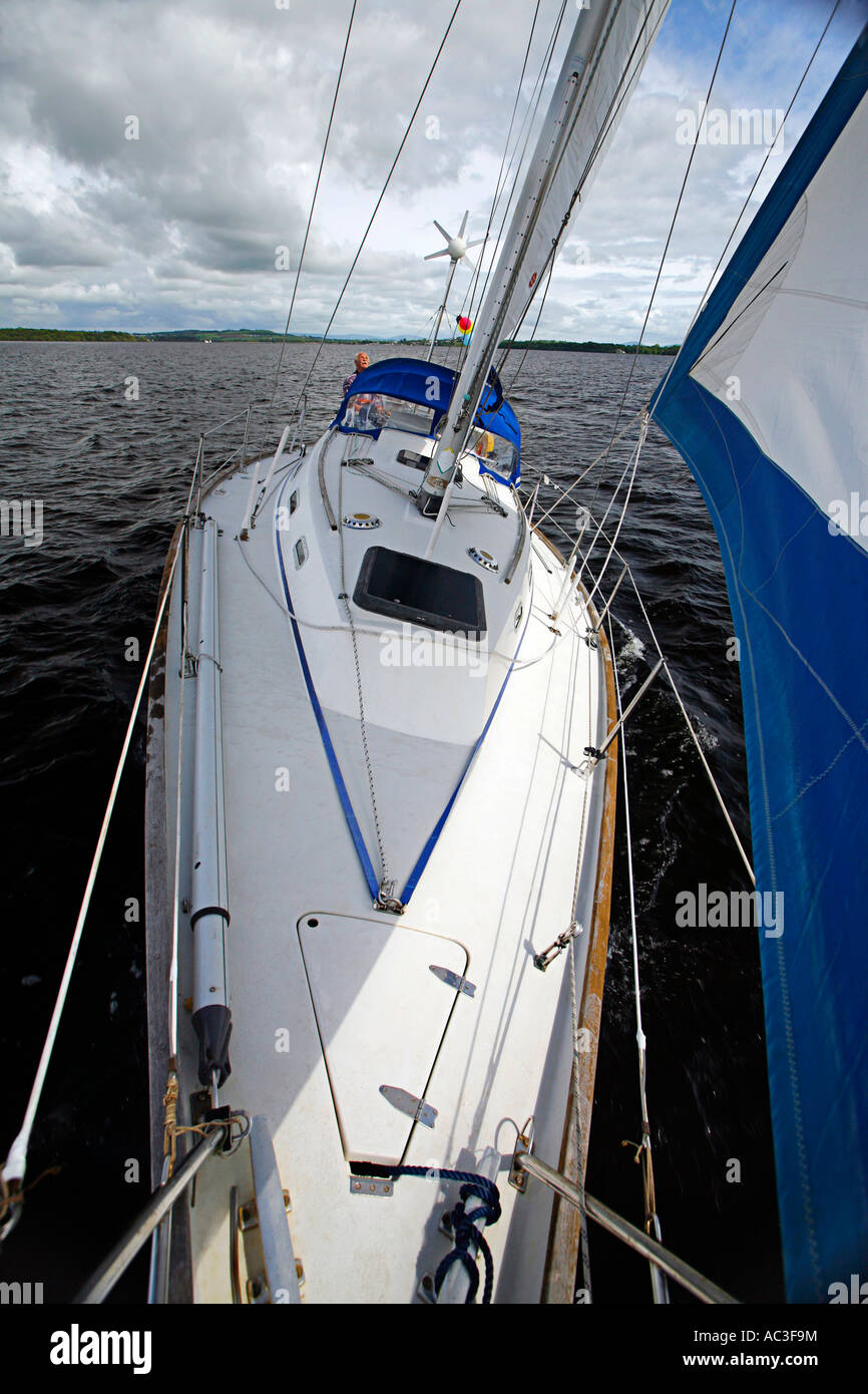 Sattler 34 Yacht segeln auf Lough Derg-Irland Stockfoto