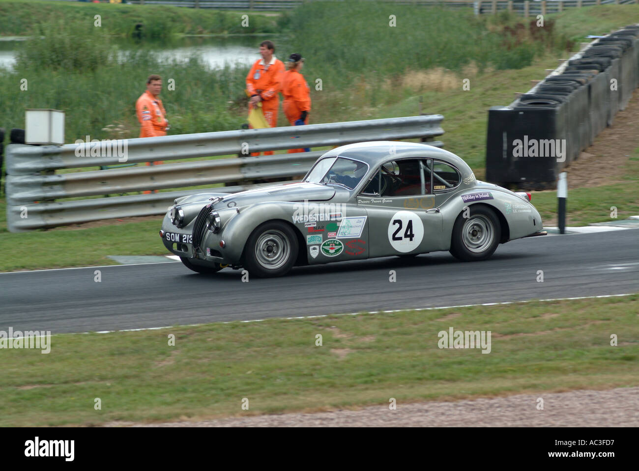 Jaguar XK140 Sportwagen am Oulton Park Motor Racing Circuit Cheshire England Vereinigtes Königreich UK Stockfoto