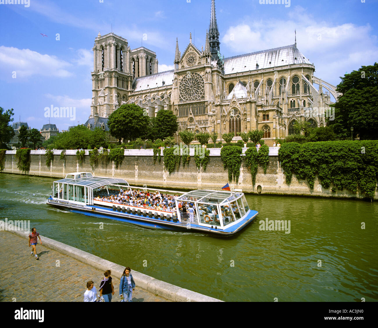 FR - PARIS: Fluss Seine und Notre Dame Stockfoto