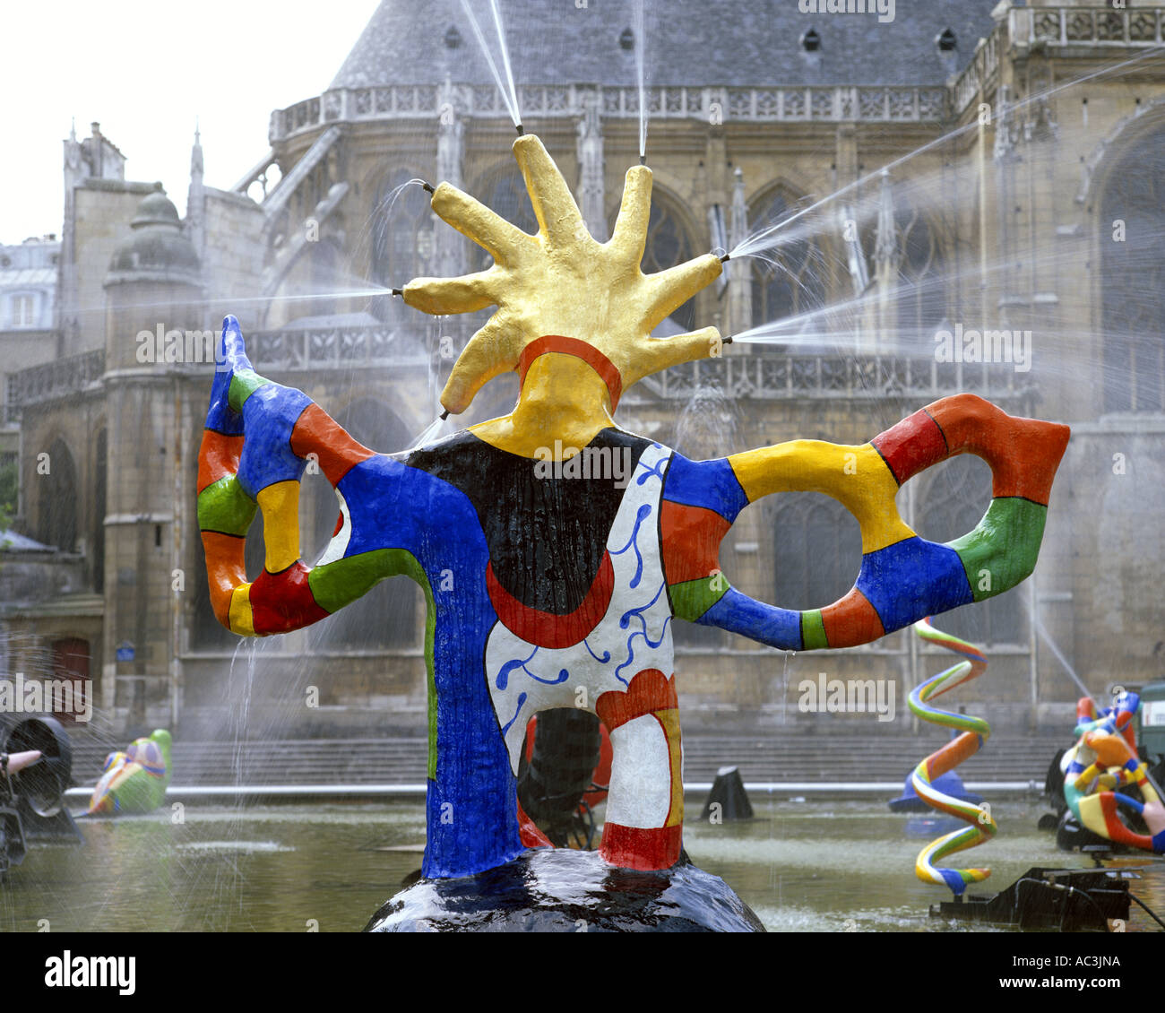 FR - PARIS: Brunnen im Centre Pompidou Stockfoto