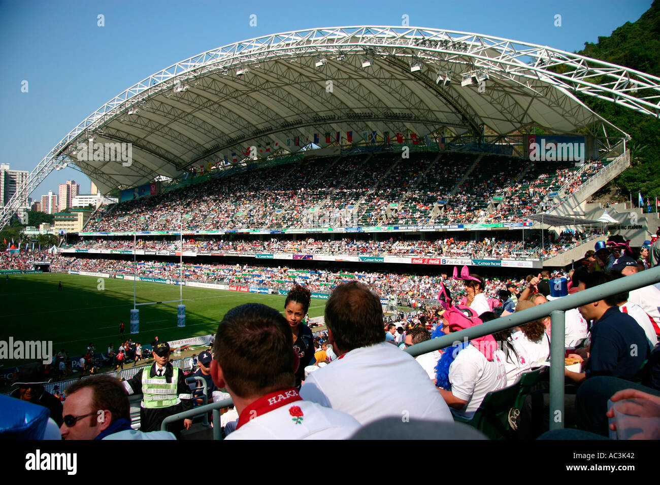 Hong Kong Stadion Rugby 7 Stockfoto