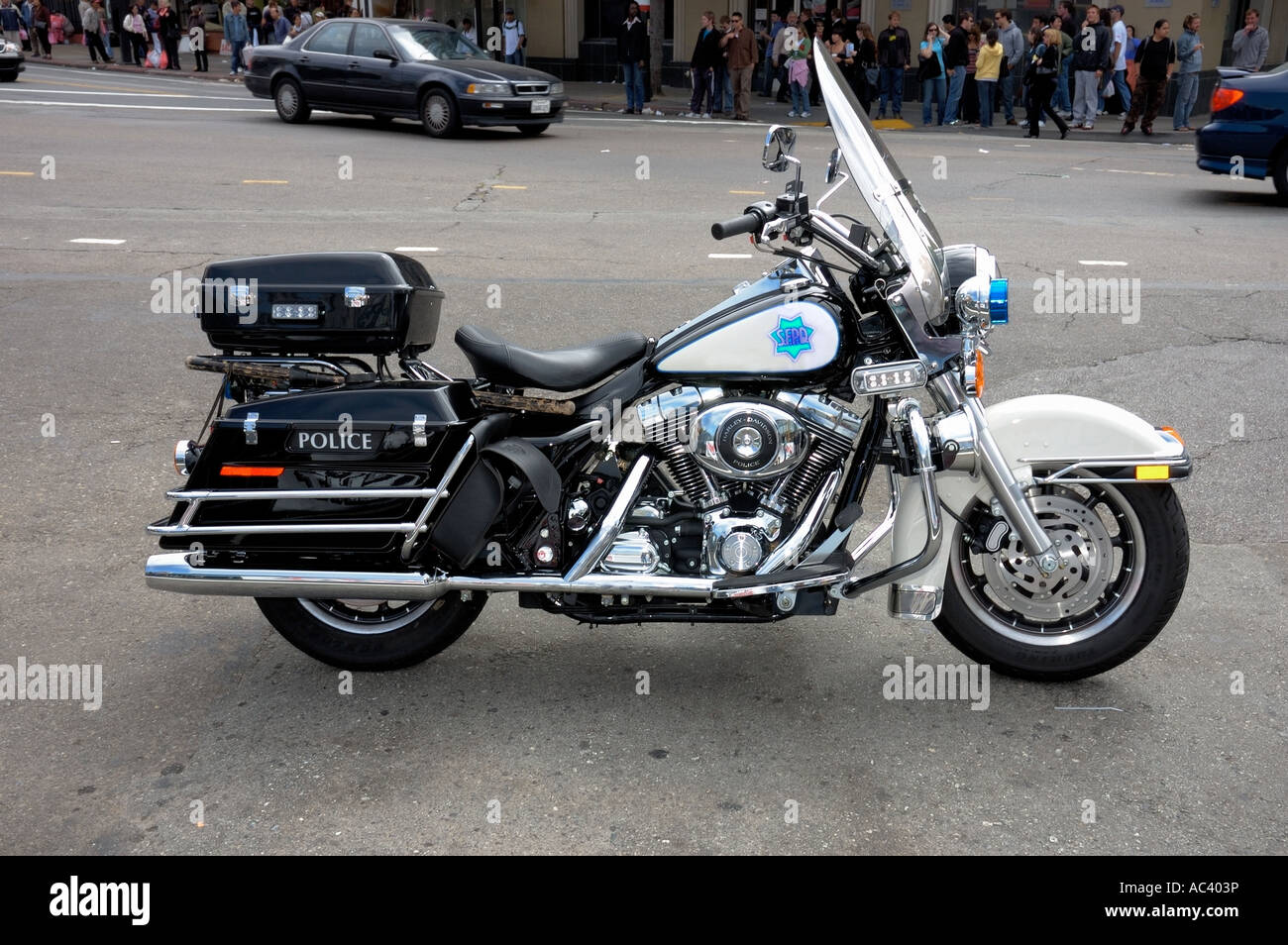 Polizei Motorrad Harley Davidson Stockfotografie - Alamy