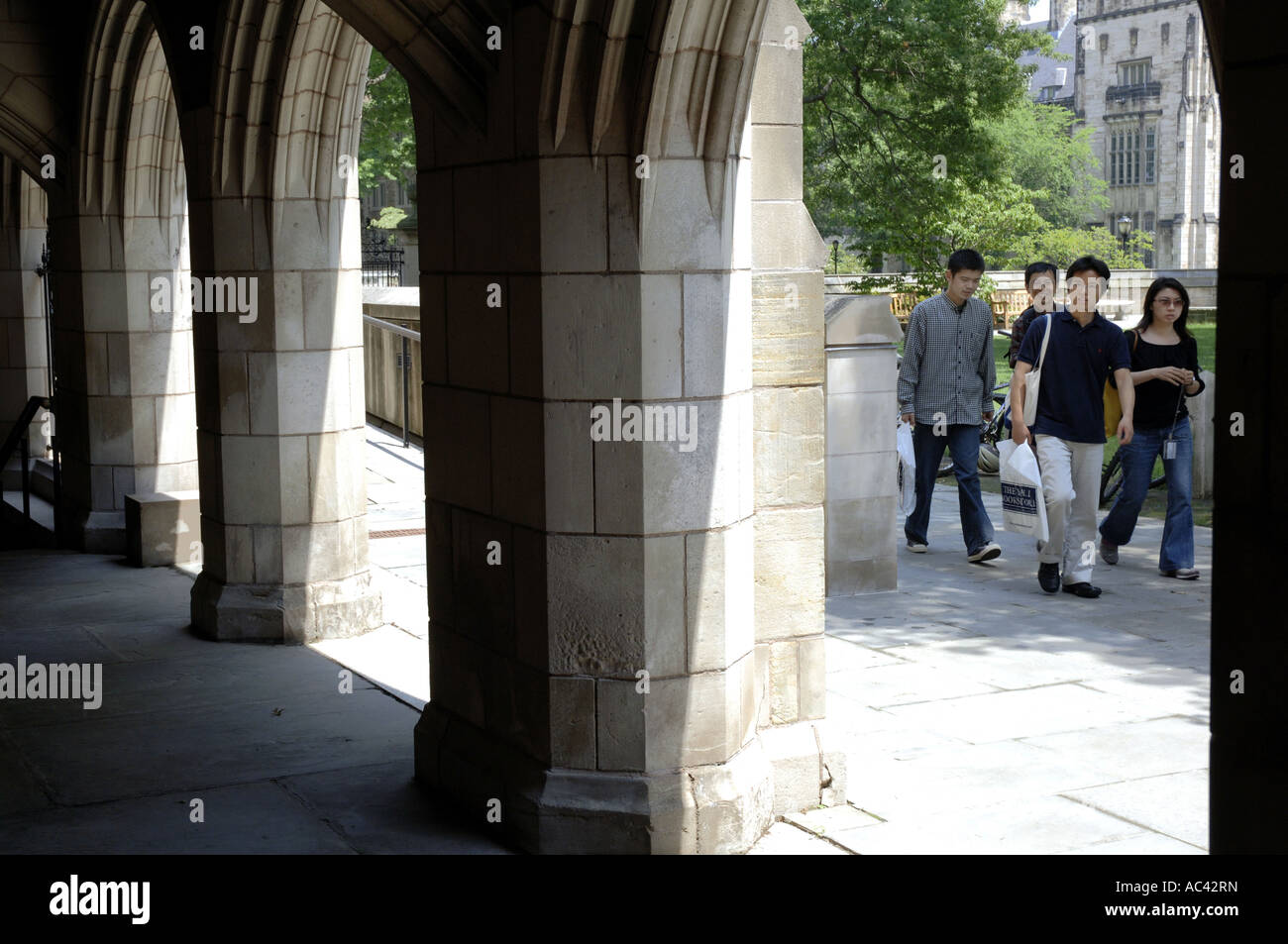 New Haven, CT. Yale University Summer School Bögen im Hof des Berkeley Wohnhochschule Stockfoto