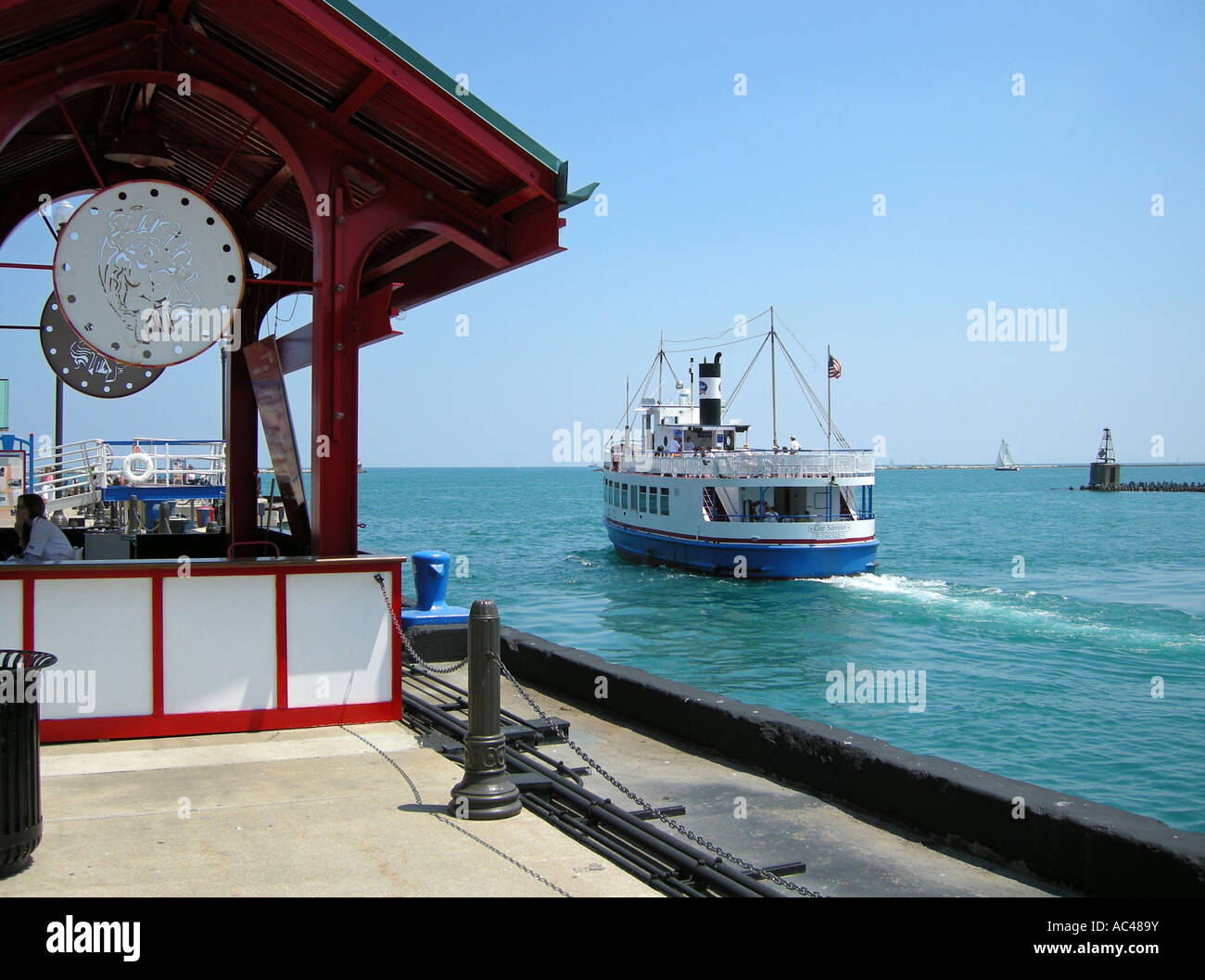 Tour abfliegen Bootsanlegestelle Stockfoto