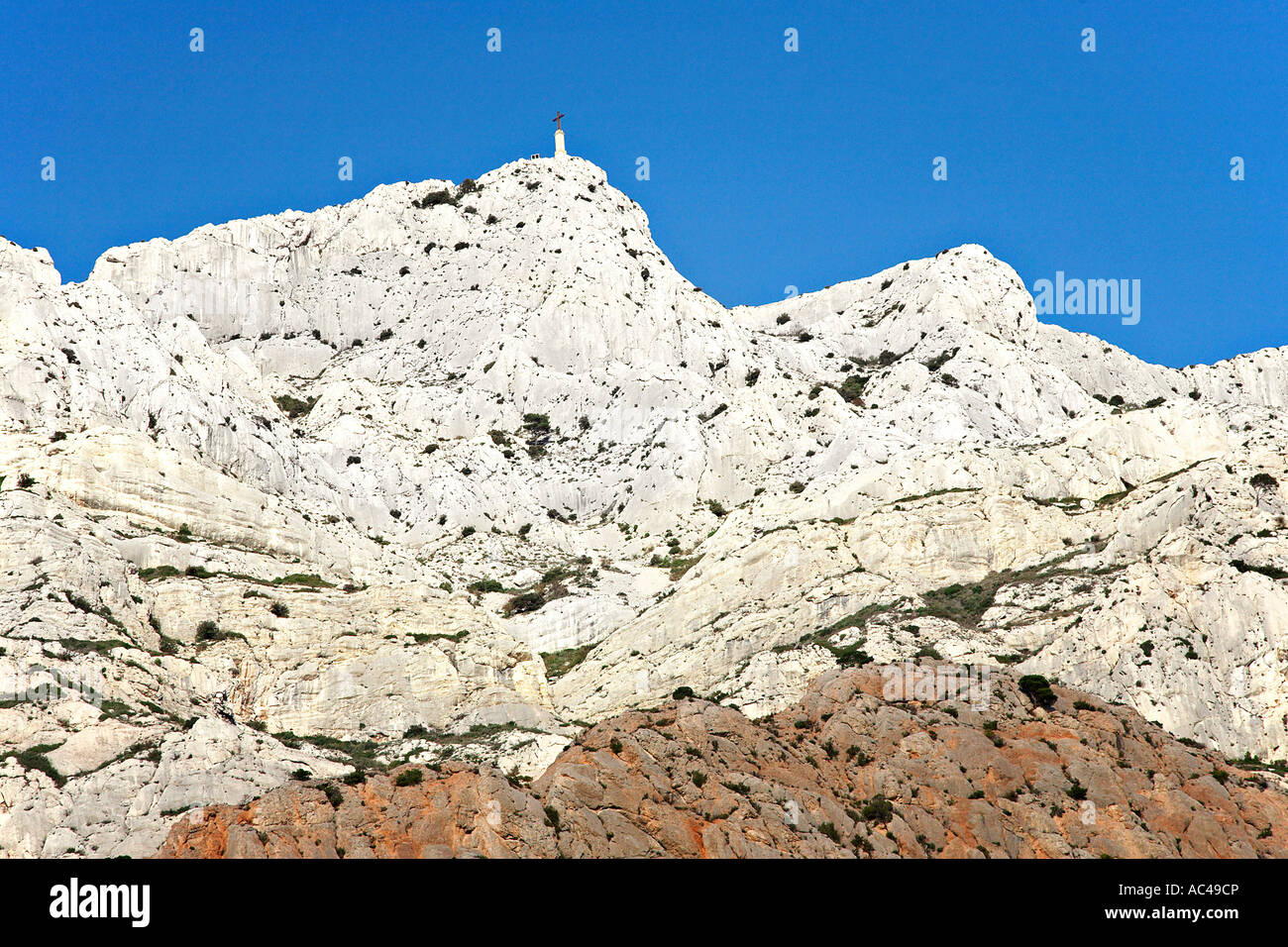 Montagne Sainte Victoire, Provence, Frankreich. Stockfoto