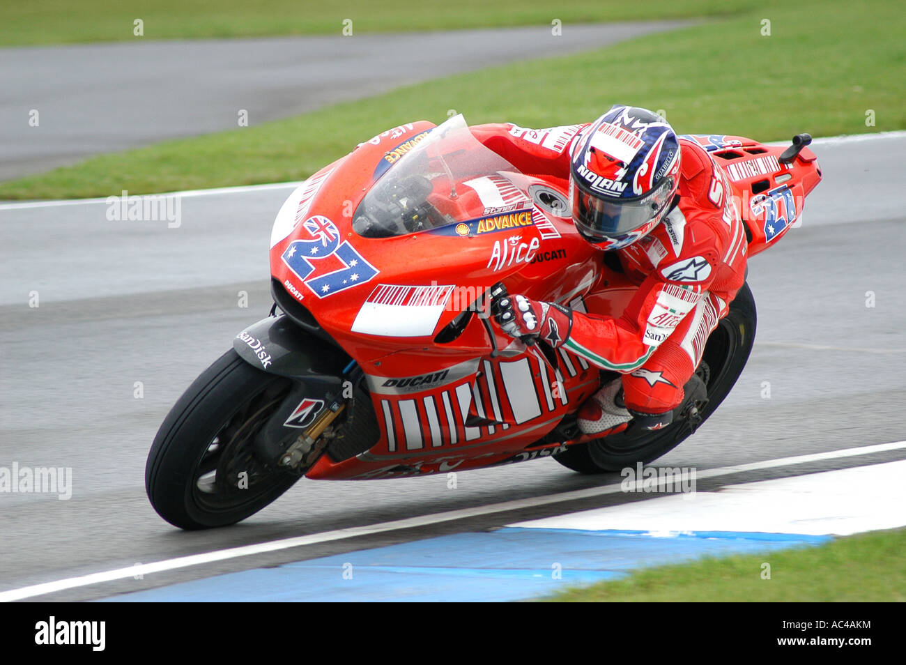 Sieger Casey Stoner (AUS) der 2007 Nickel & Dime British Motorcycle Grand Prix - Donington Park Stockfoto