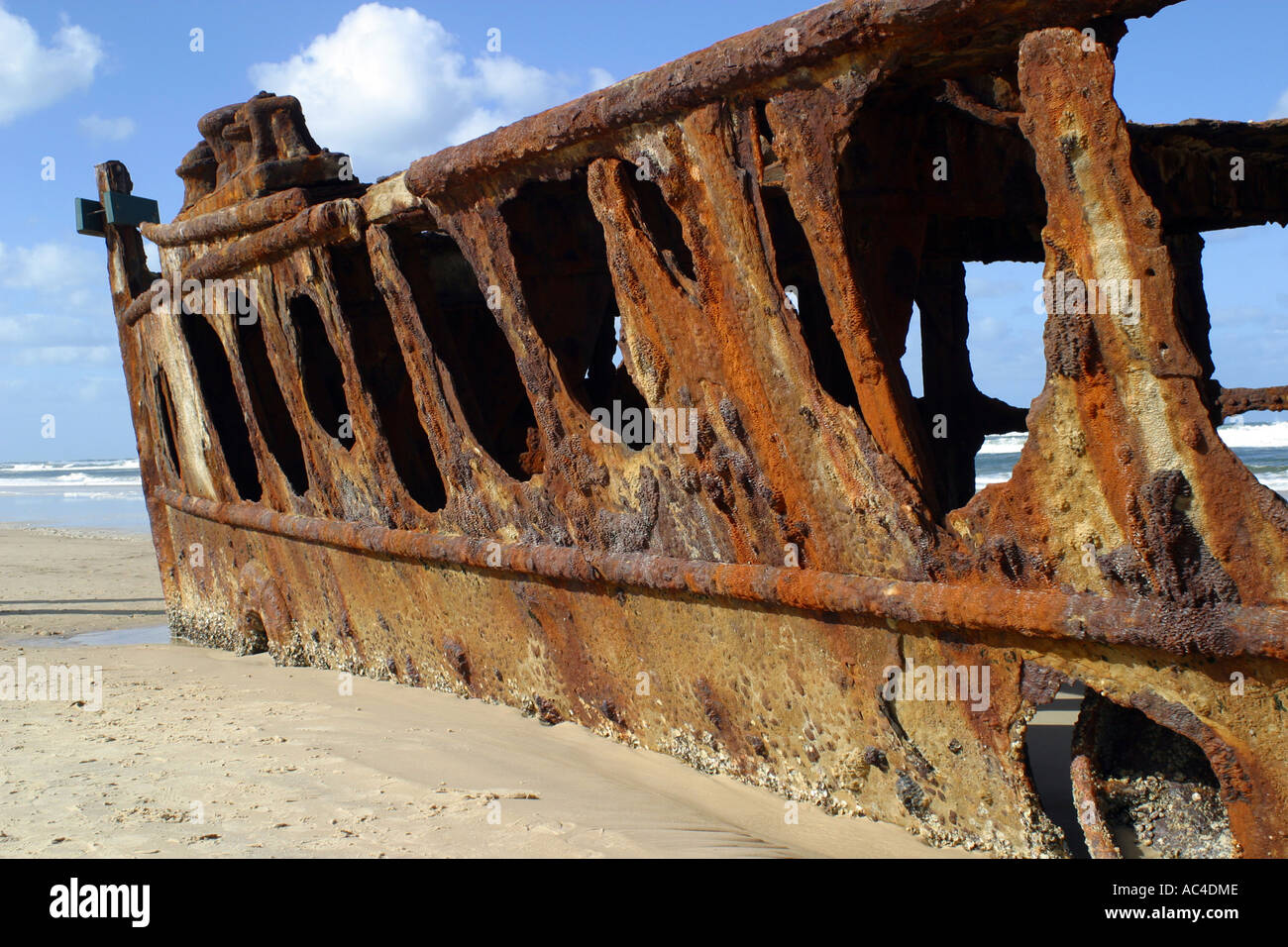 SS Maheno Schiffswrack Fraser Island Australien Stockfoto