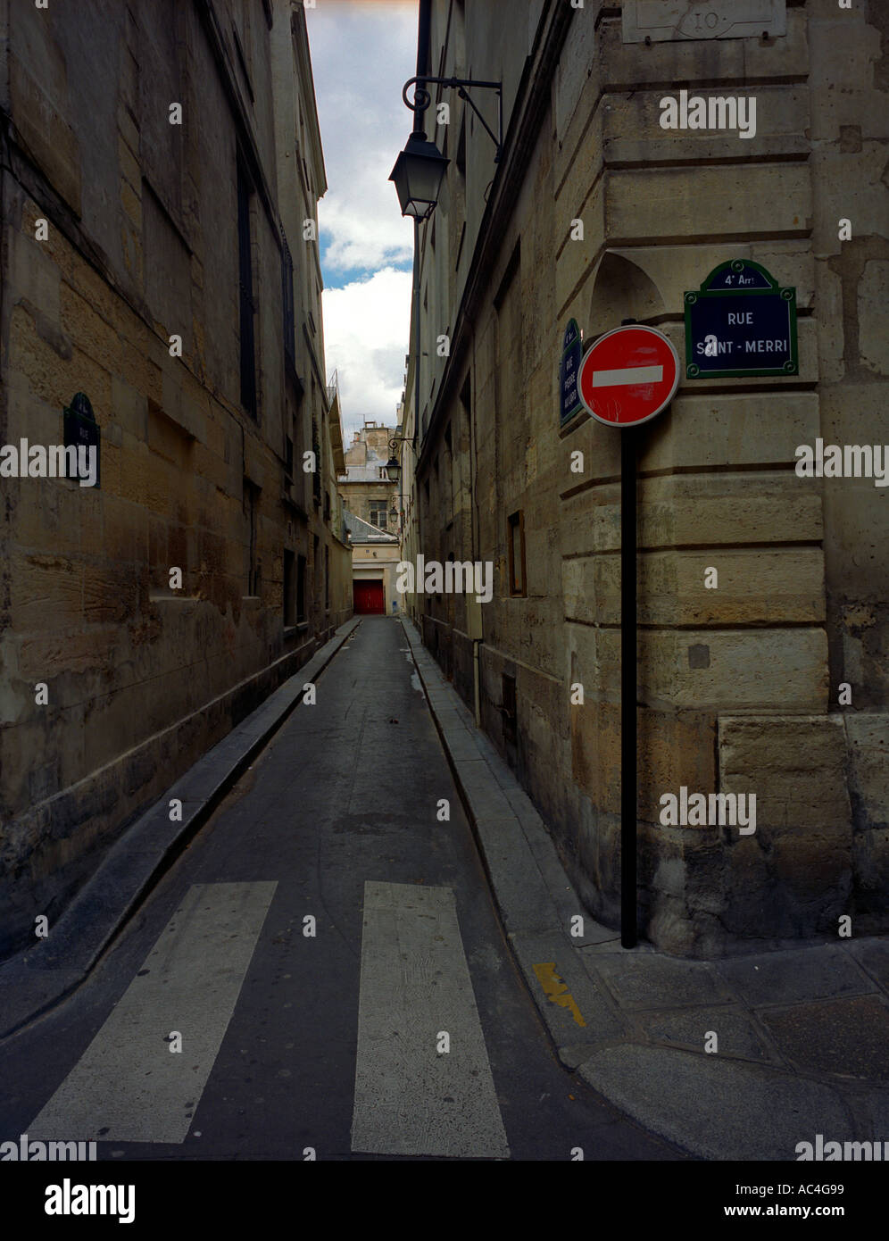 Rue Saint-Merri in Le Marais Paris Frankreich Stockfoto