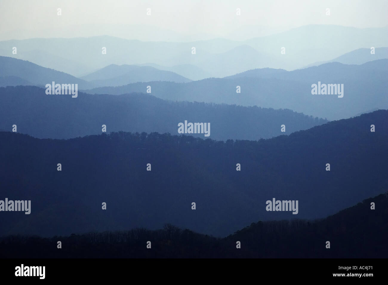 Blick über die australischen Alpen aus Mount Hotham Victoria Australien Stockfoto