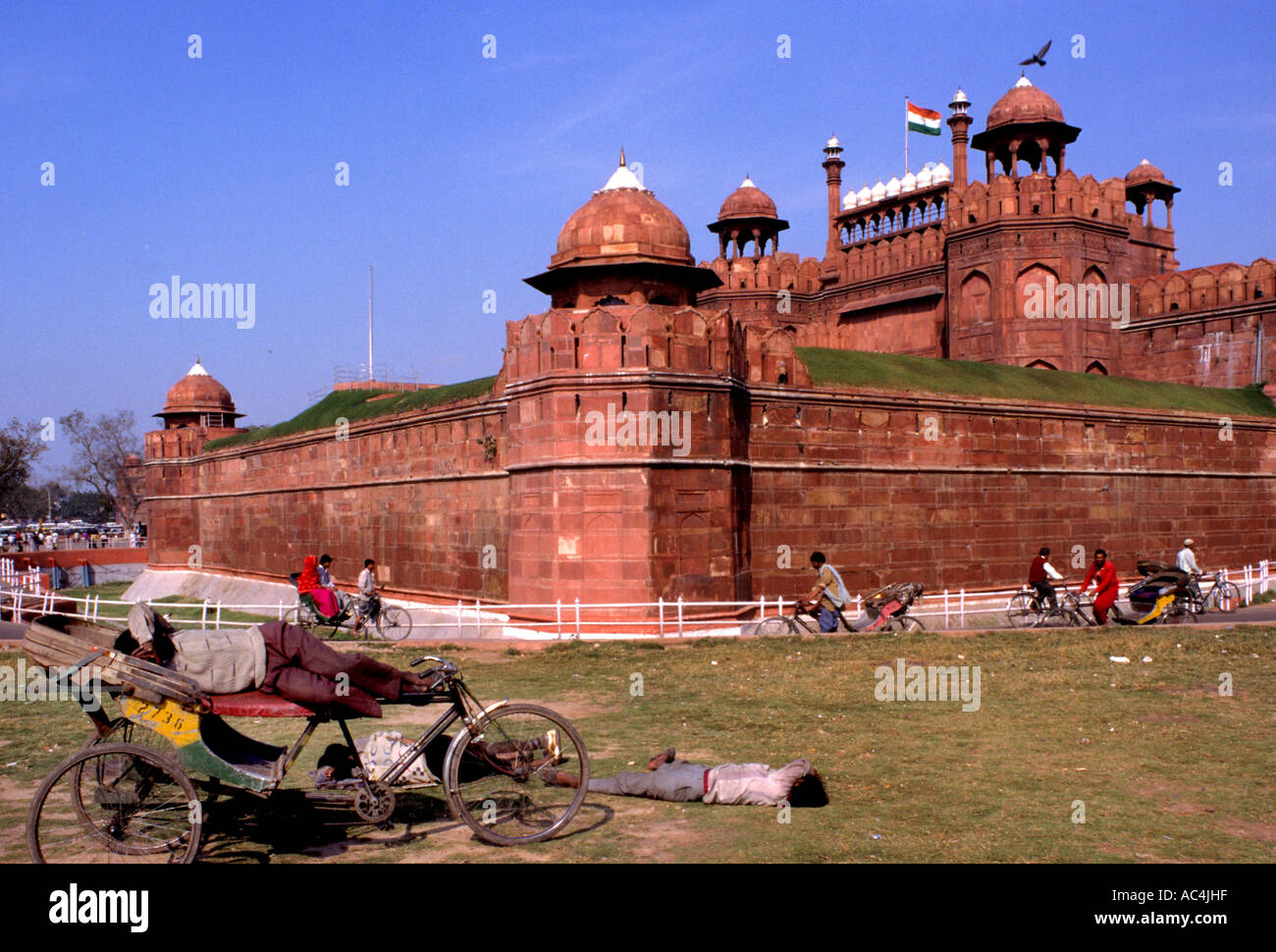 Indien Indian Old Delhi Red Fort Geschichte historisch Uttar Pradesh Stockfoto