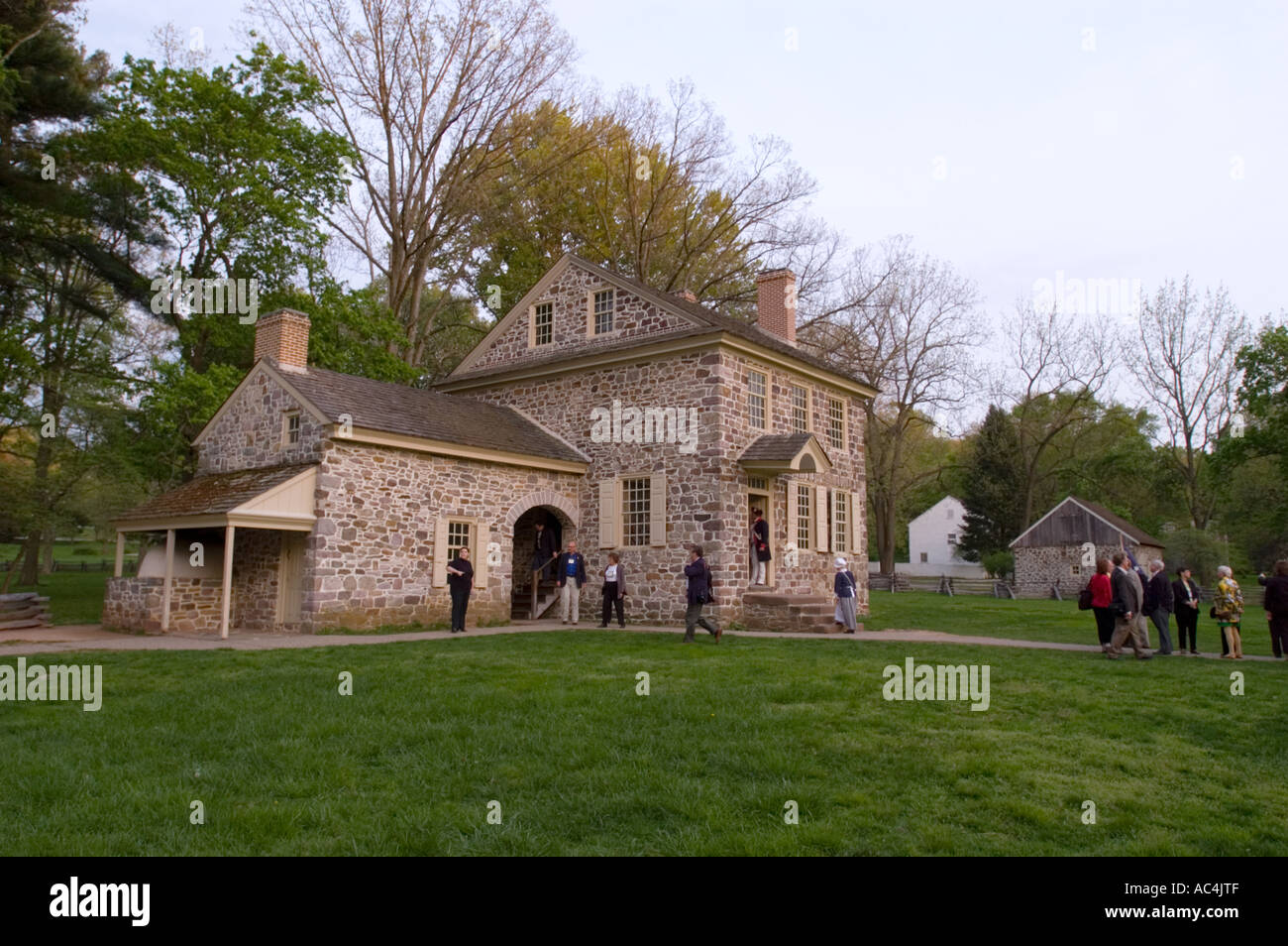 Des General-Washingtons Hauptquartier in Valley Forge National Historical Park. Stockfoto
