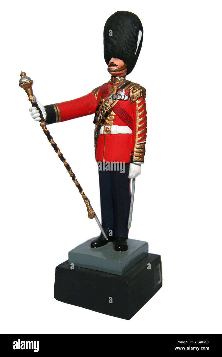 Grenadier Guards Tambourmajor Skulptur von Howard F. Willetts. Stockfoto