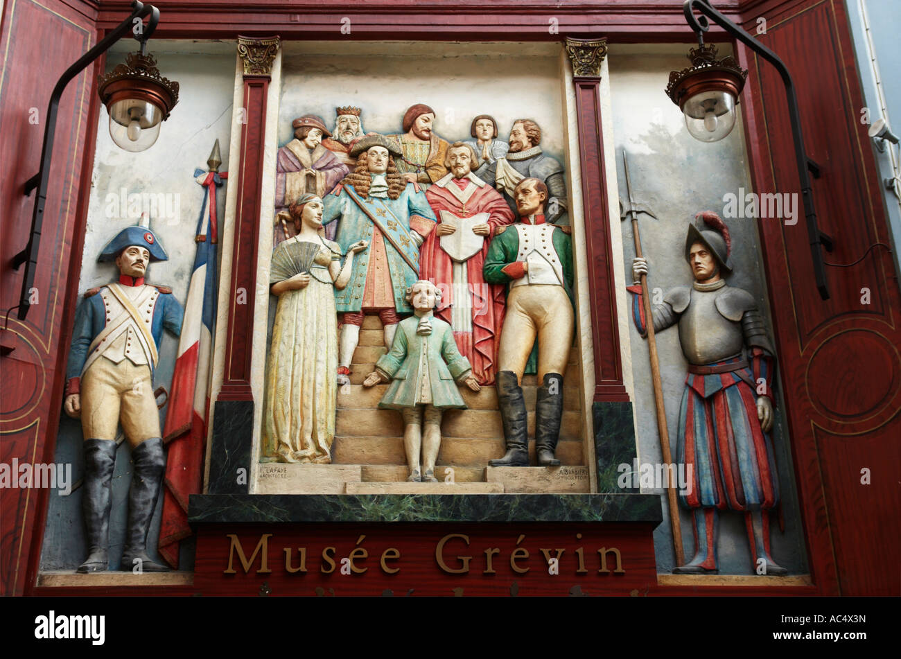 Fassade des Musee Grevin Paris Frankreich Stockfoto