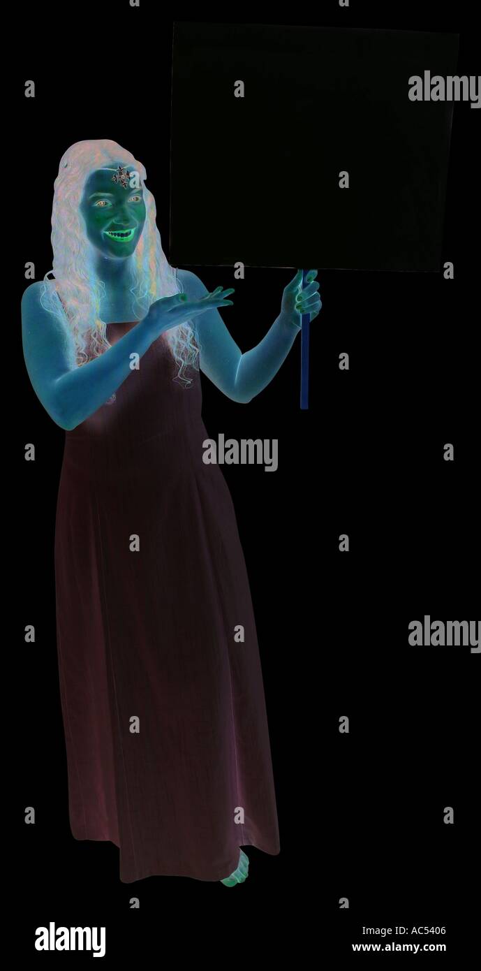 leere Braut Braut hält leere Zeichen Jpg halten Schild Jpg Design Design-Elemente-Elemente Stockfoto