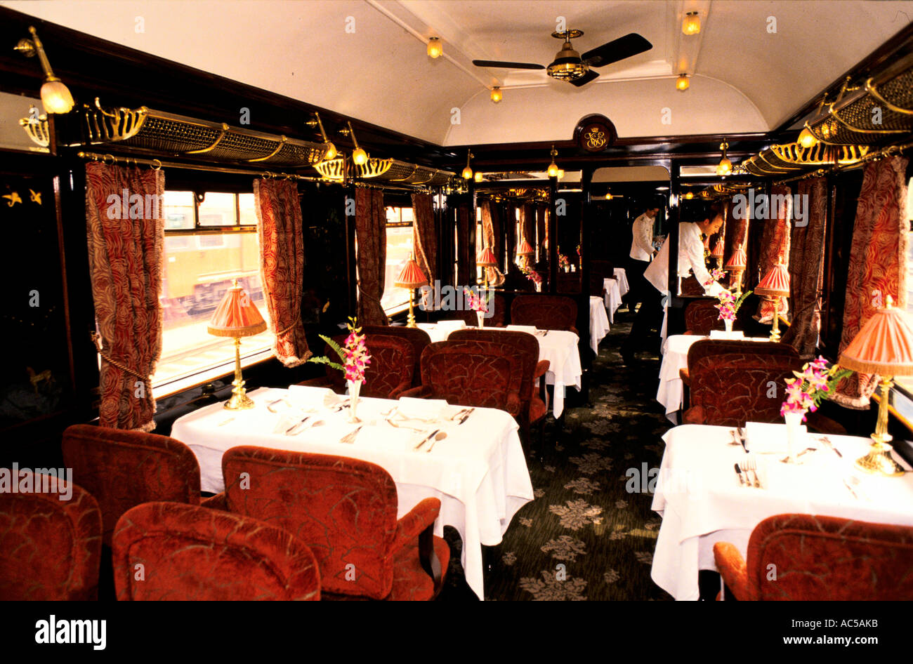 Orient Express Train Dining Stockfotos Orient Express
