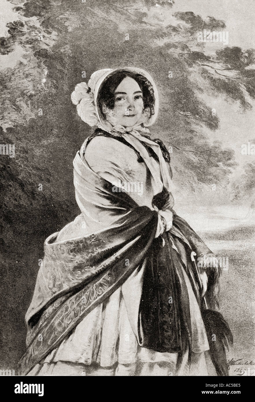 Prinzessin Mary Louise Victoria, Herzogin von Kent und Strathearn, 1786-1861. Mutter der Königin Victoria. Von einem Bild von Winterhalter Stockfoto