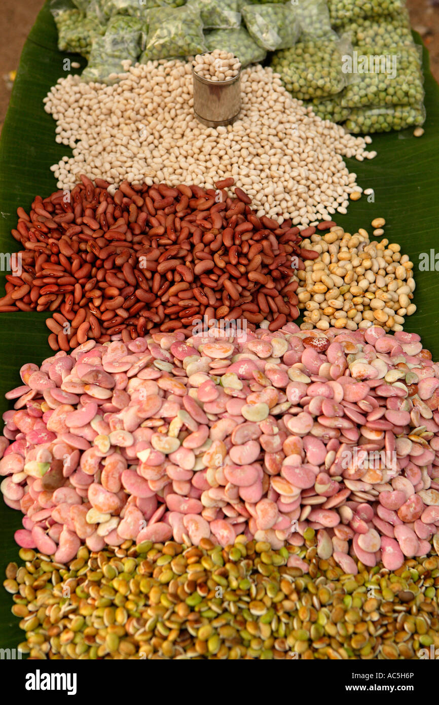 Straßenverkäufer Kabaleeshwarar Tempel Markt Madras Chennai Tamil Nadu in Südindien Asien Stockfoto