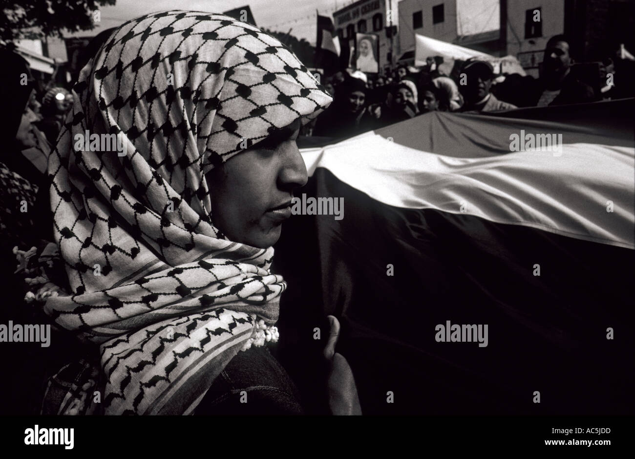 Marokko-Rabat-Demonstration für die palästinensische Frage Stockfoto