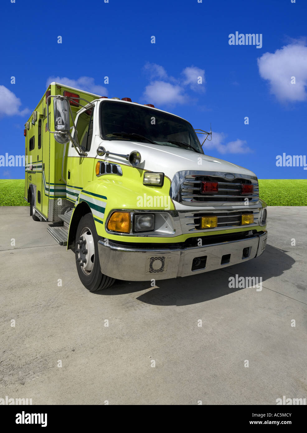 Amerikanische Krankenwagen LKW Stockfoto