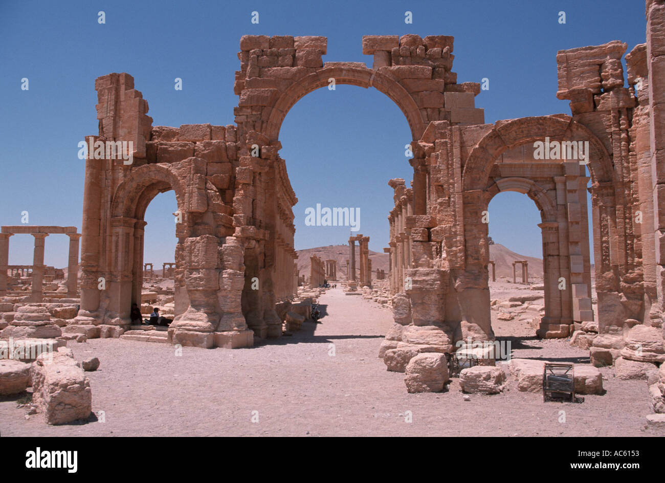 Monumentale Bogen in Palmyra Syrien Stockfoto