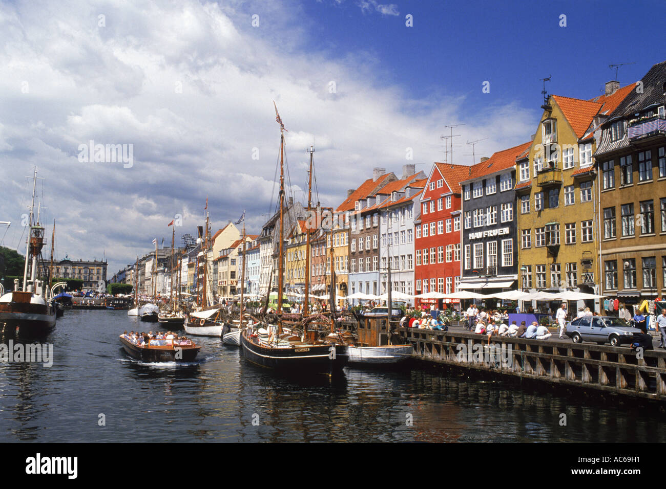 Hafen Nyhavn in Kopenhagen Stockfoto