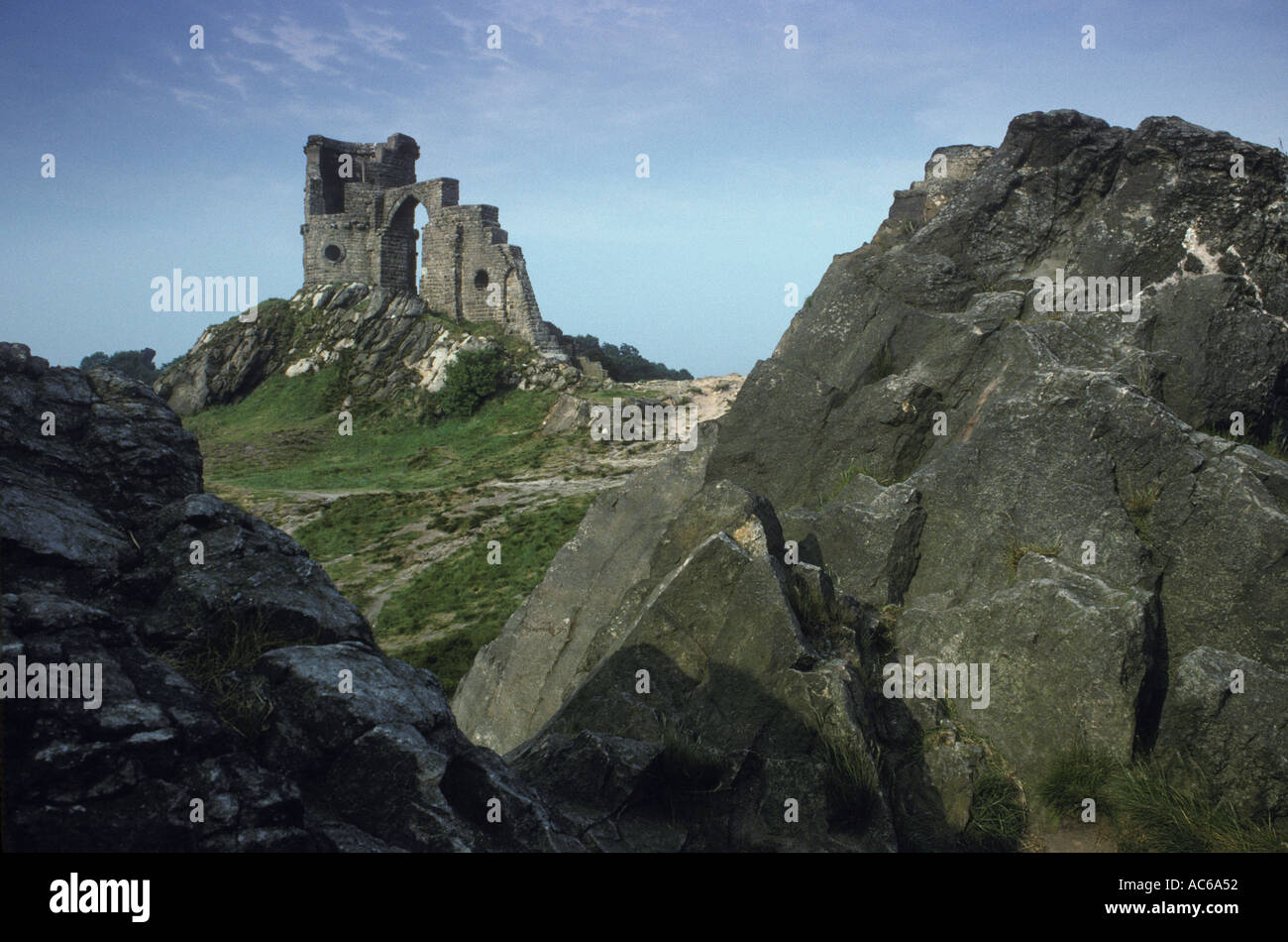 Mow Cop Sham Castle, Mow Cop, in der Nähe von Congleton Cheshire England HOMER SYKES Stockfoto