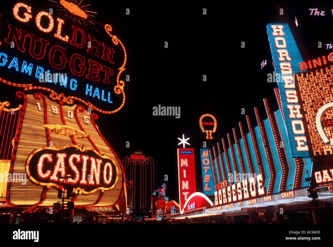 Fremont Street in Las Vegas Nevada Juni 1981 Stockfoto