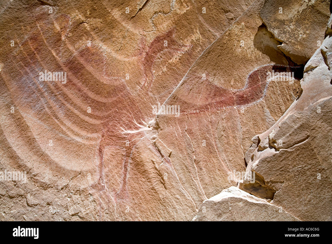 Piktogramme im Black Dragon Canyon San Rafael Swell Utah Vereinigte Staaten von Amerika Stockfoto