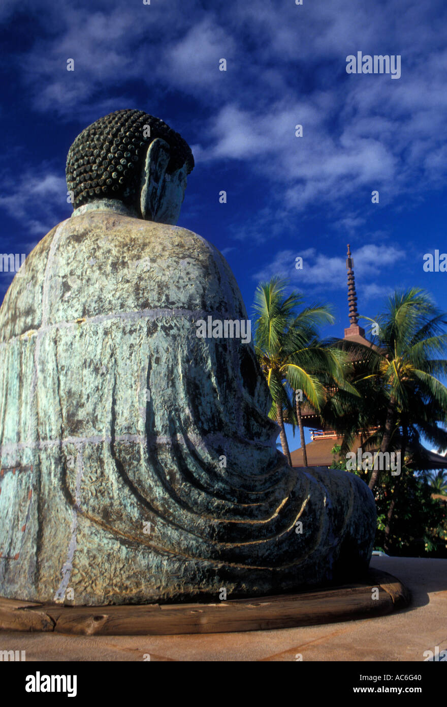 Amida Buddha, Lahaina Jodo Mission buddhistischen Kulturpark, Jodo Mission, Puunoa Punkt, Stadt von Lahaina, Maui, Hawaii Stockfoto