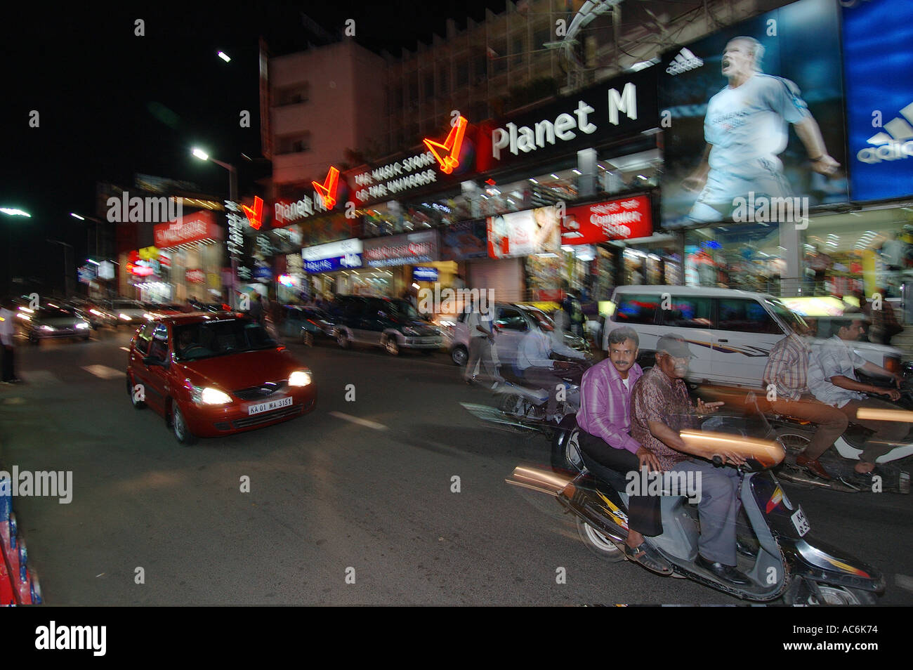 Brigade Road Bangalore Indien Stockfoto