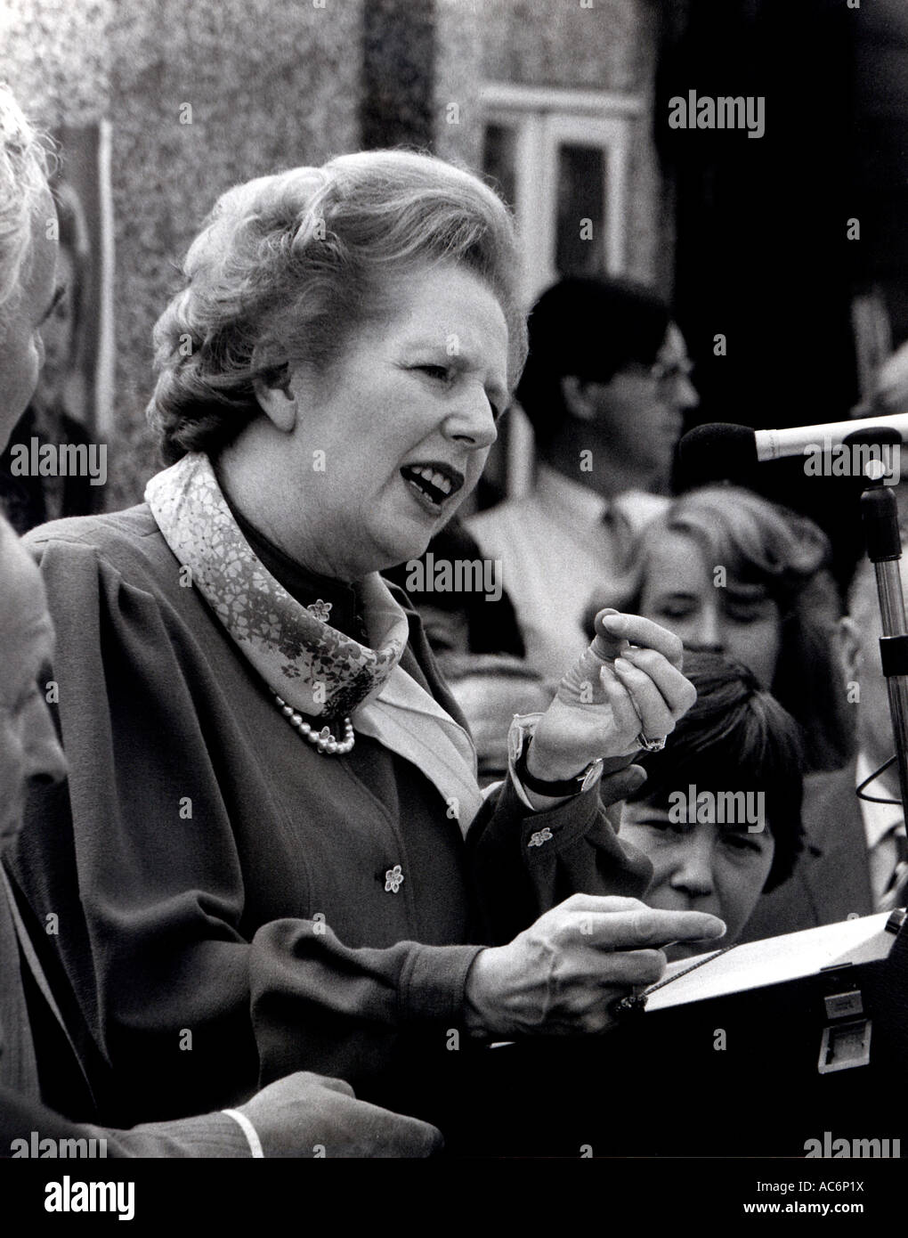 Margaret Thatcher Kampagnen in ihrem eigenen Wahlkreis Finchley Stockfoto