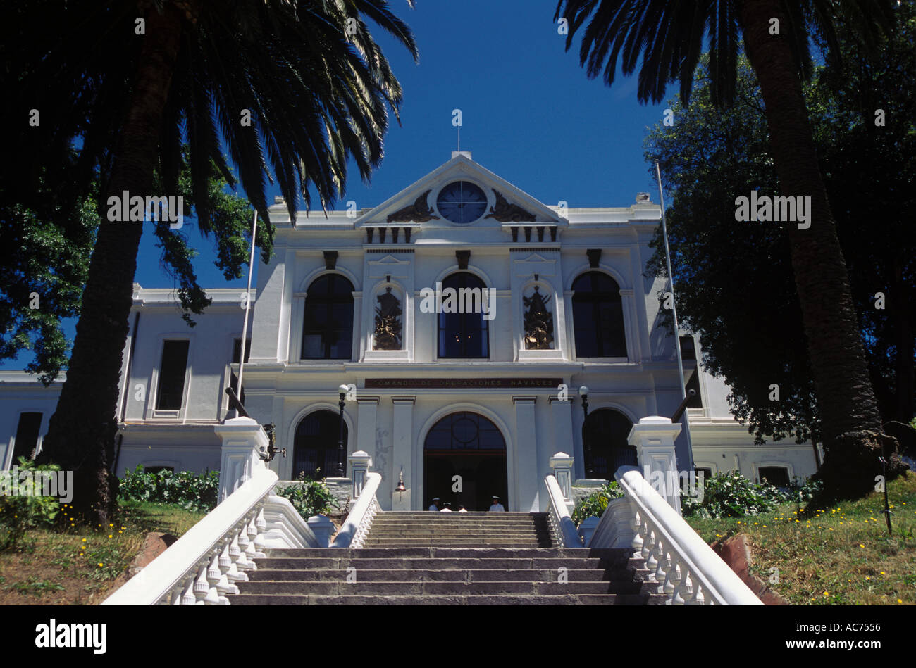 NAVAL AND MARITIME MUSEUM am CERRO ARTILLERIA VAPARAISO CHILE Stockfoto