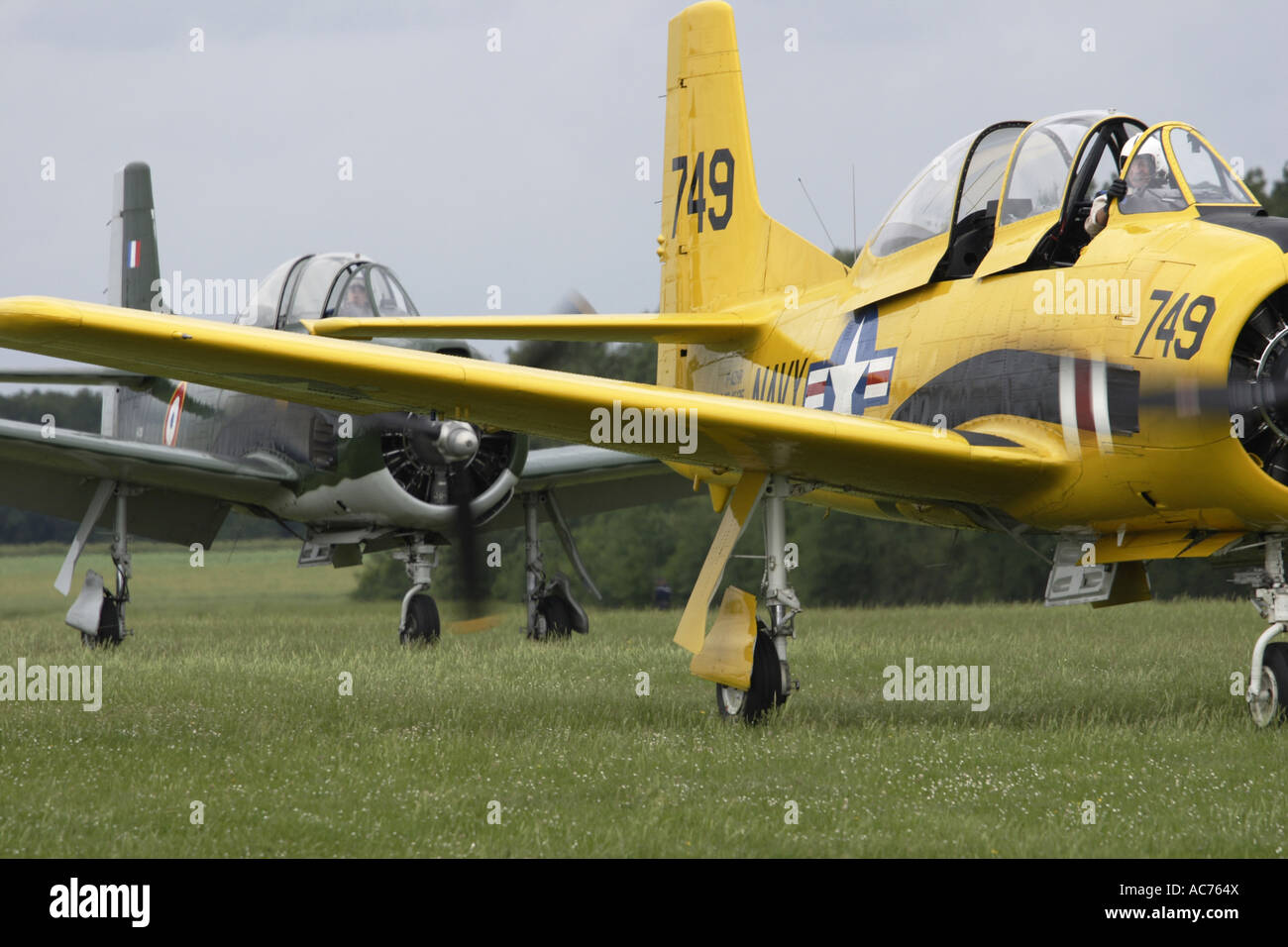 Flugzeug-treffen Stockfoto