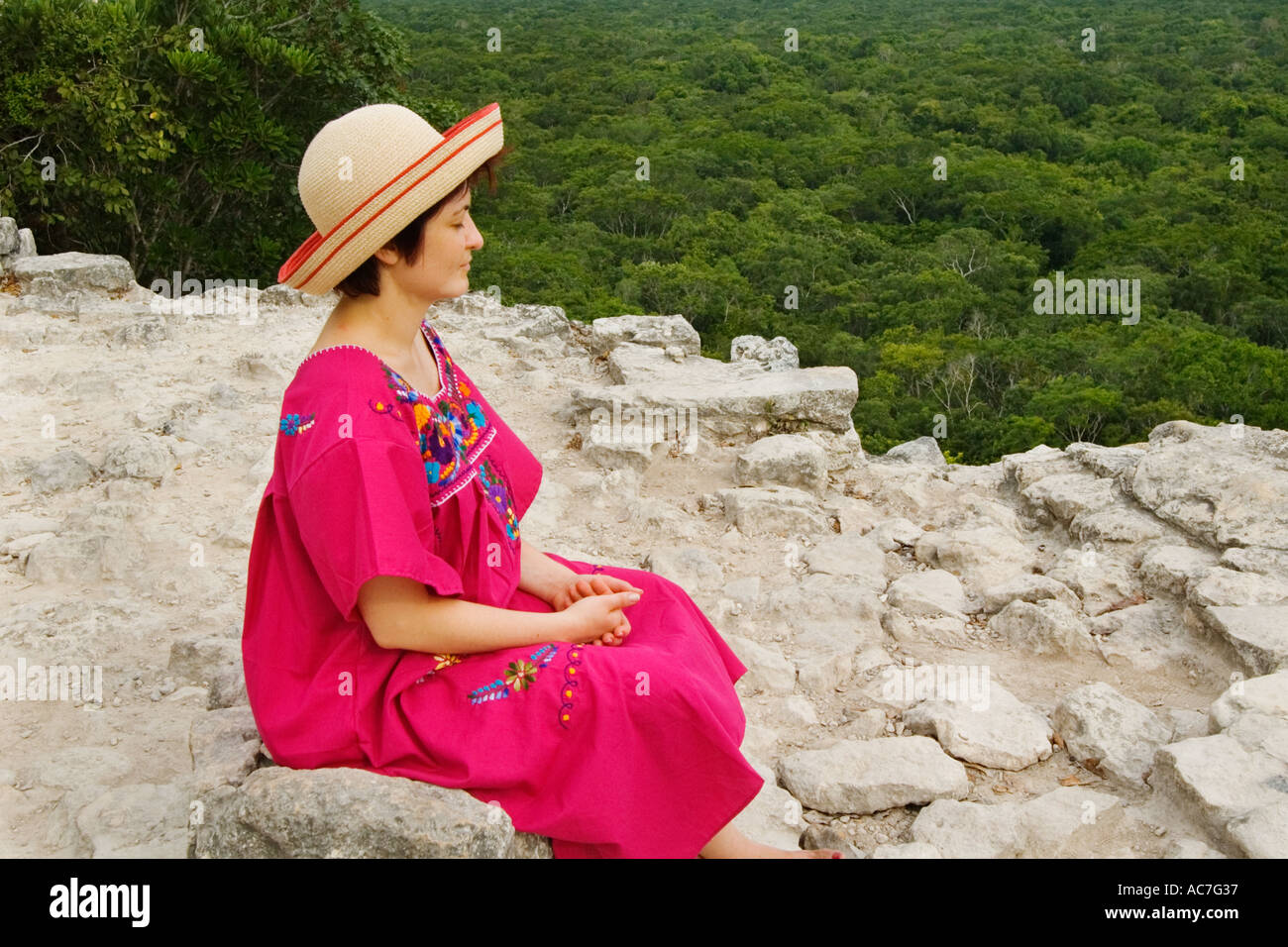Mexiko, Yucatan, Coba, Pyramide El Castillo, Nohoch Mul-Gruppe Stockfoto Mexiko, Yucatan, Coba, Pyramide El Castillo, Nohoch Mul-Gruppe Stockfoto
