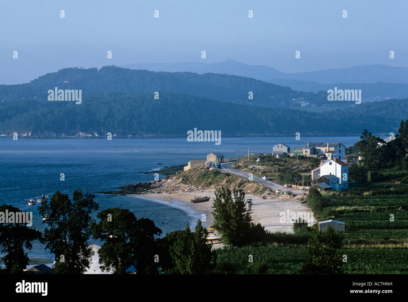Der Atlantikküste westlich von Santiago de Compostella Stockfoto