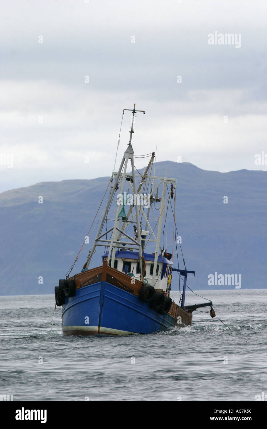 Jakobsmuschel Baggerarbeiten Boot im Firth Of Lorne SAC Scotlands West Küste Stockfoto