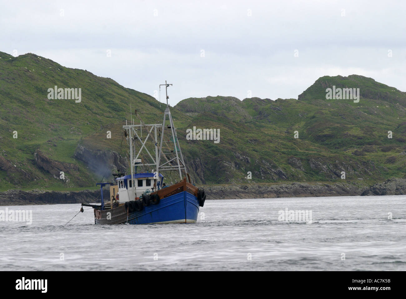 Jakobsmuschel Baggerarbeiten Boot im Firth Of Lorne SAC Scotlands West Küste Stockfoto