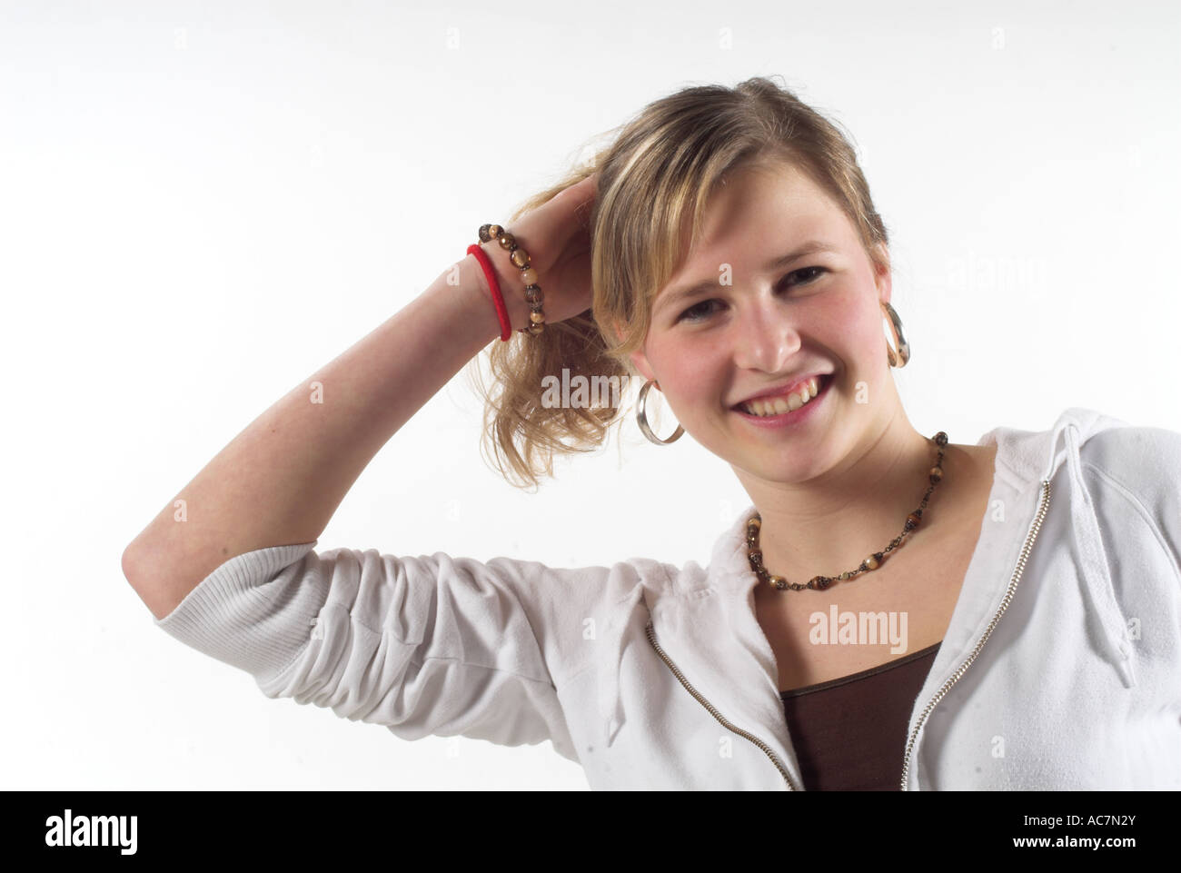 Junges Maedchen Laechelnd junges Mädchen lächelnd Portrait Stockfoto