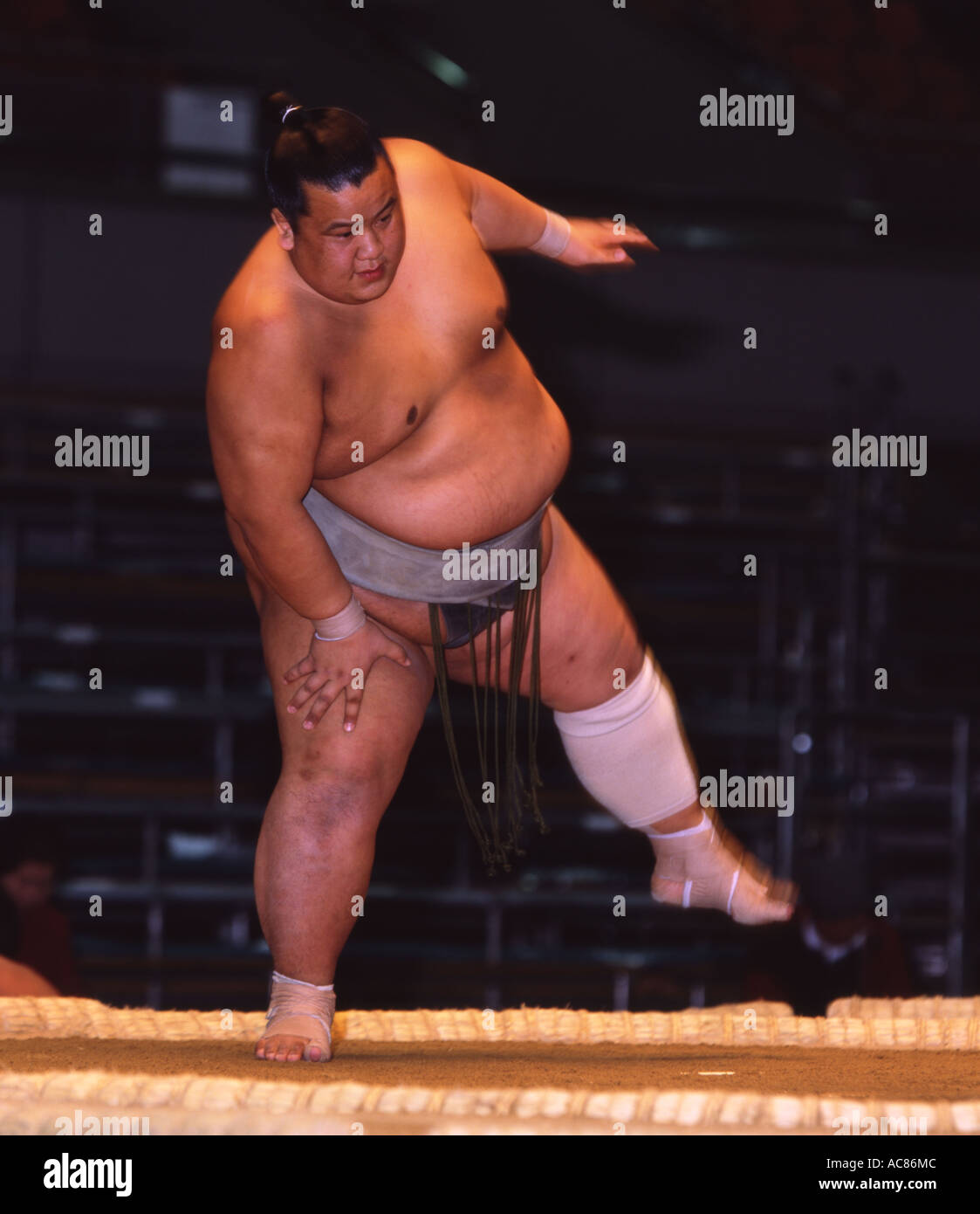 Sumo-Ringer beim Osaka Basho Turnier 2006 Stockfoto