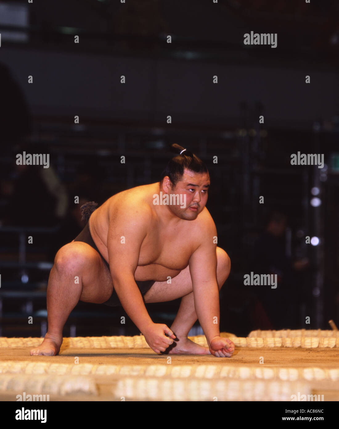 Sumo-Ringer an der Osaka Basho 2006 Stockfoto