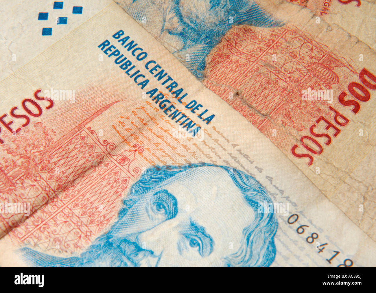 Argentinische Pesos Stockfoto