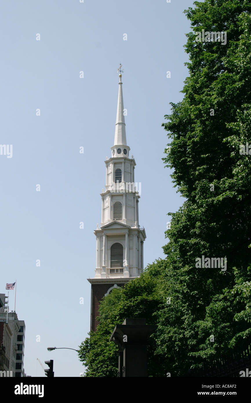 Die Park Street Church Boston MA Stockfoto