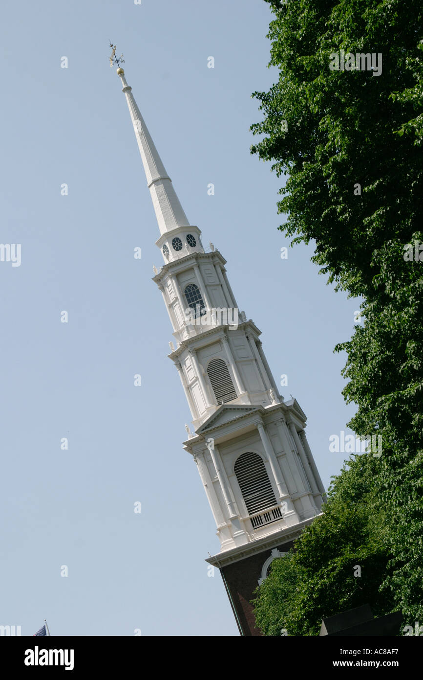 Die Park Street Church Boston MA Stockfoto