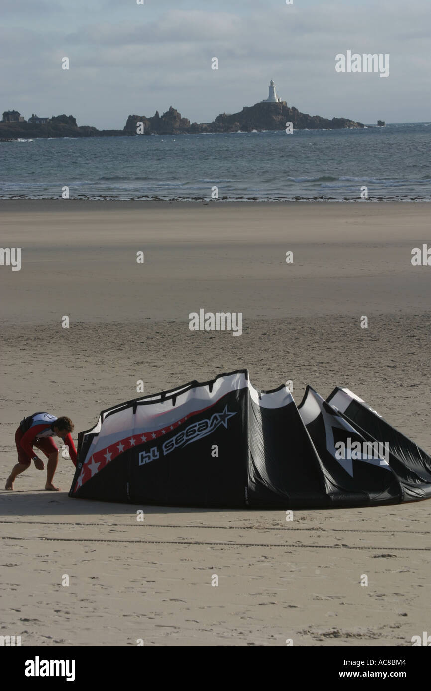 Jersey, Channel Islands UK auf fünf Meile Strand von St-Ouen Stockfoto