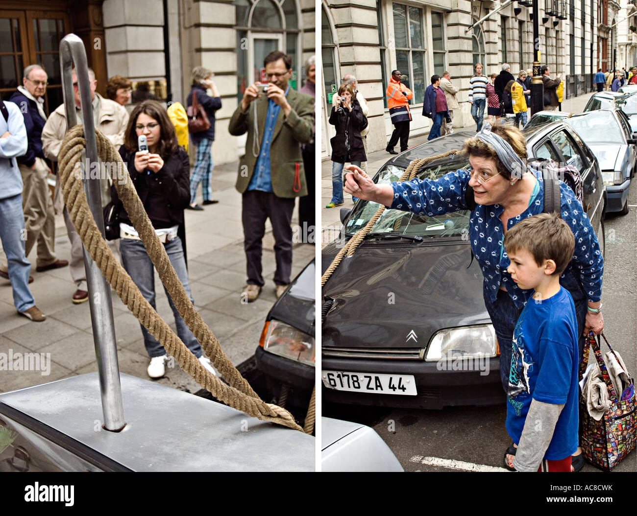 Die "Street Performance" des Sultans Elephant in London Stockfoto